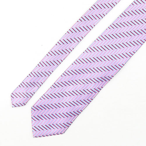 Greenwoods Mens Multicoloured Geometric Polyester Pointed Tie One Size