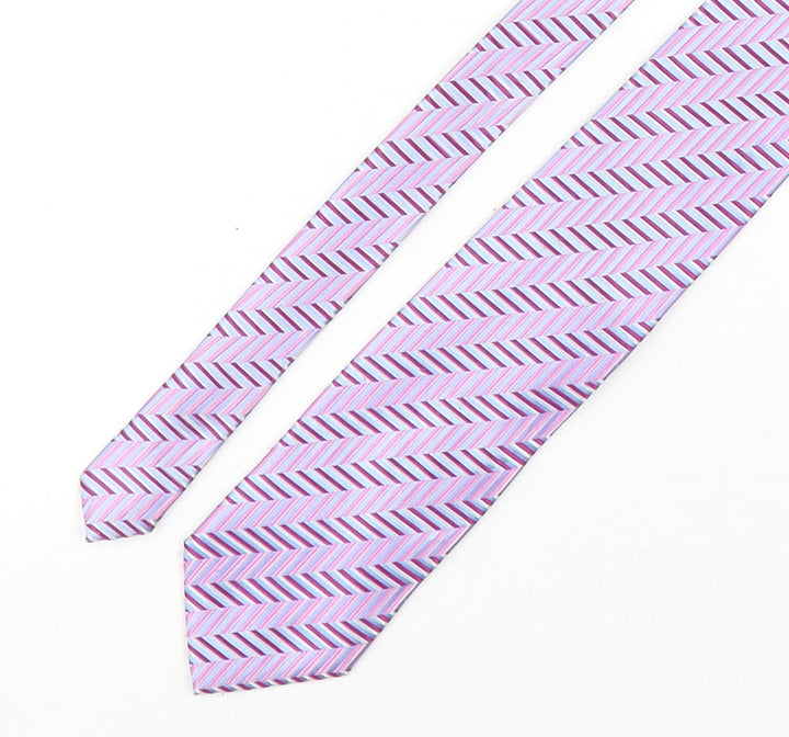 Greenwoods Mens Multicoloured Geometric Polyester Pointed Tie One Size
