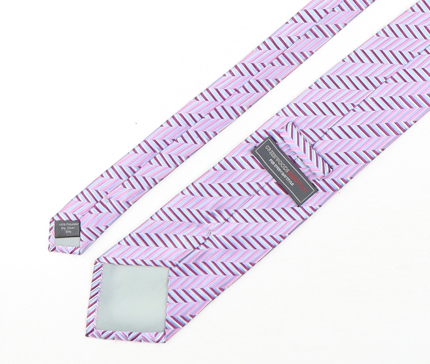 Greenwoods Mens Multicoloured Geometric Polyester Pointed Tie One Size