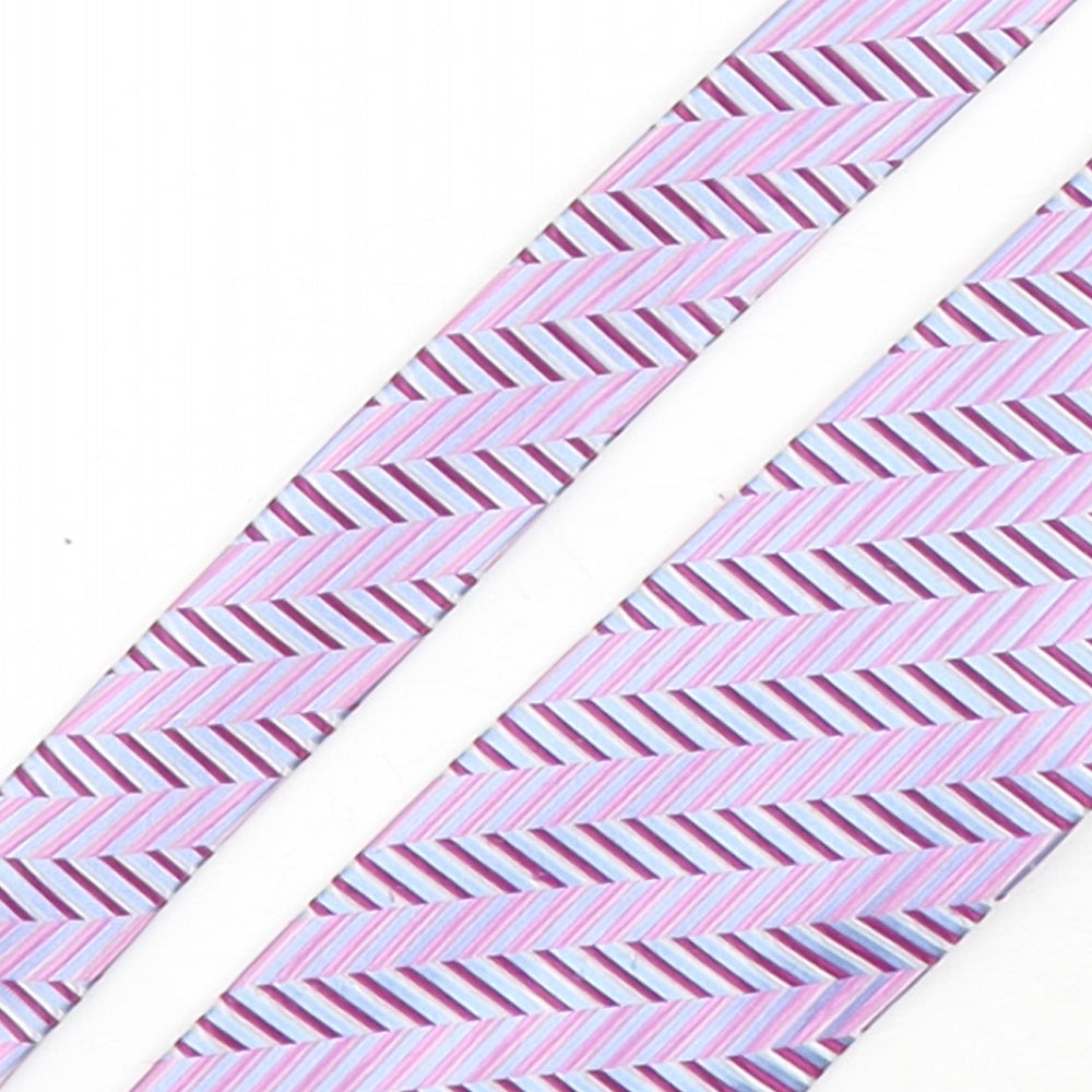 Greenwoods Mens Multicoloured Geometric Polyester Pointed Tie One Size