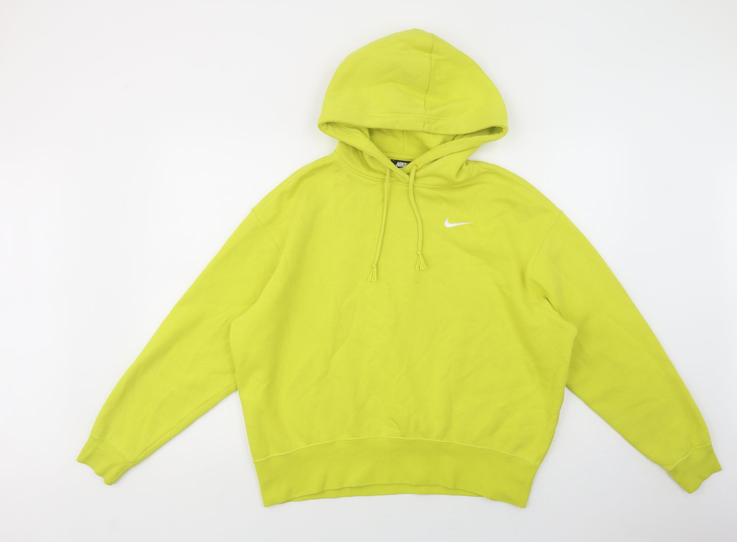 Nike Womens Green  Cotton Pullover Hoodie Size S  Pullover