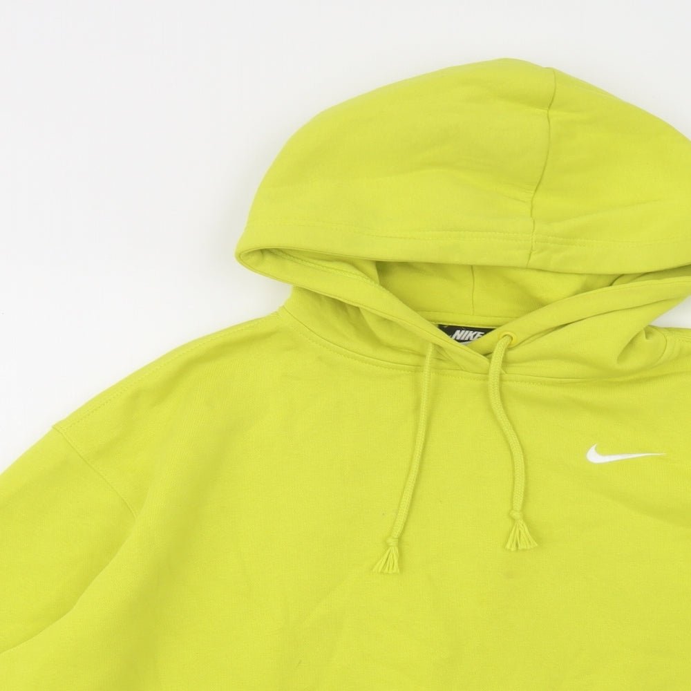 Nike Womens Green  Cotton Pullover Hoodie Size S  Pullover