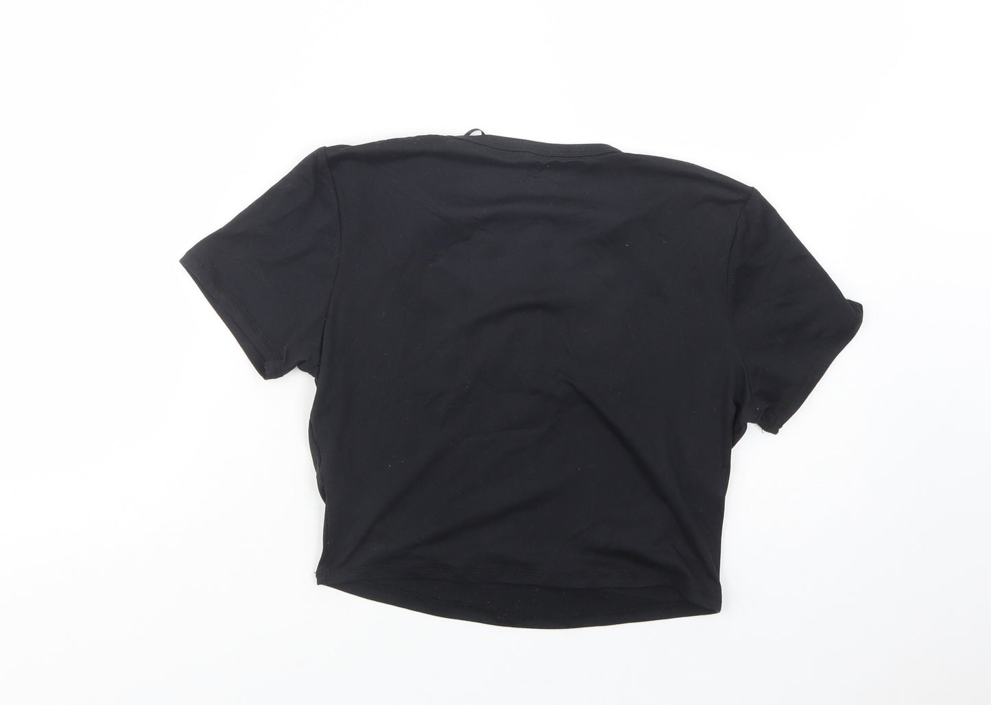 Primnark Womens Black  Polyester Cropped T-Shirt Size 10 Crew Neck - Bratz