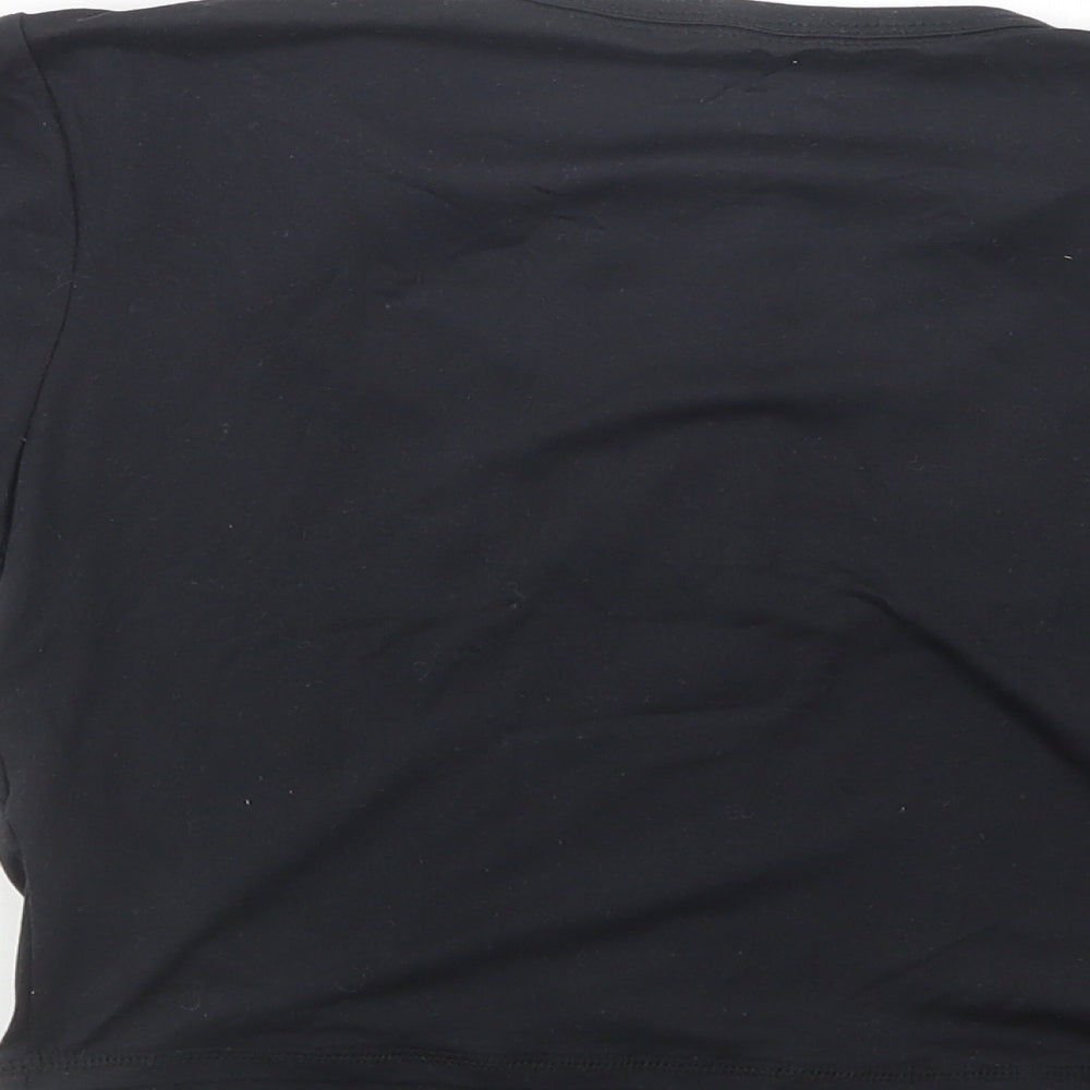 Primnark Womens Black  Polyester Cropped T-Shirt Size 10 Crew Neck - Bratz