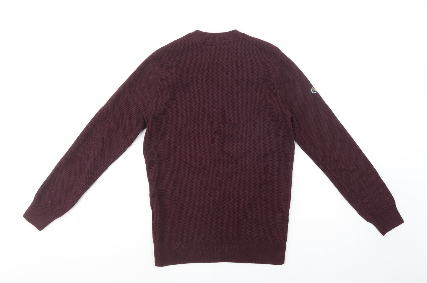 Superdry Mens Purple Crew Neck  Cotton Pullover Jumper Size S