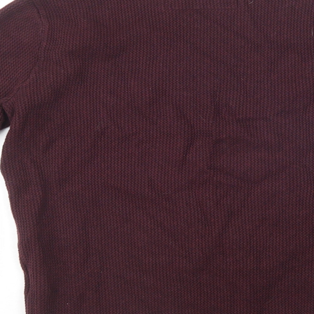 Superdry Mens Purple Crew Neck  Cotton Pullover Jumper Size S
