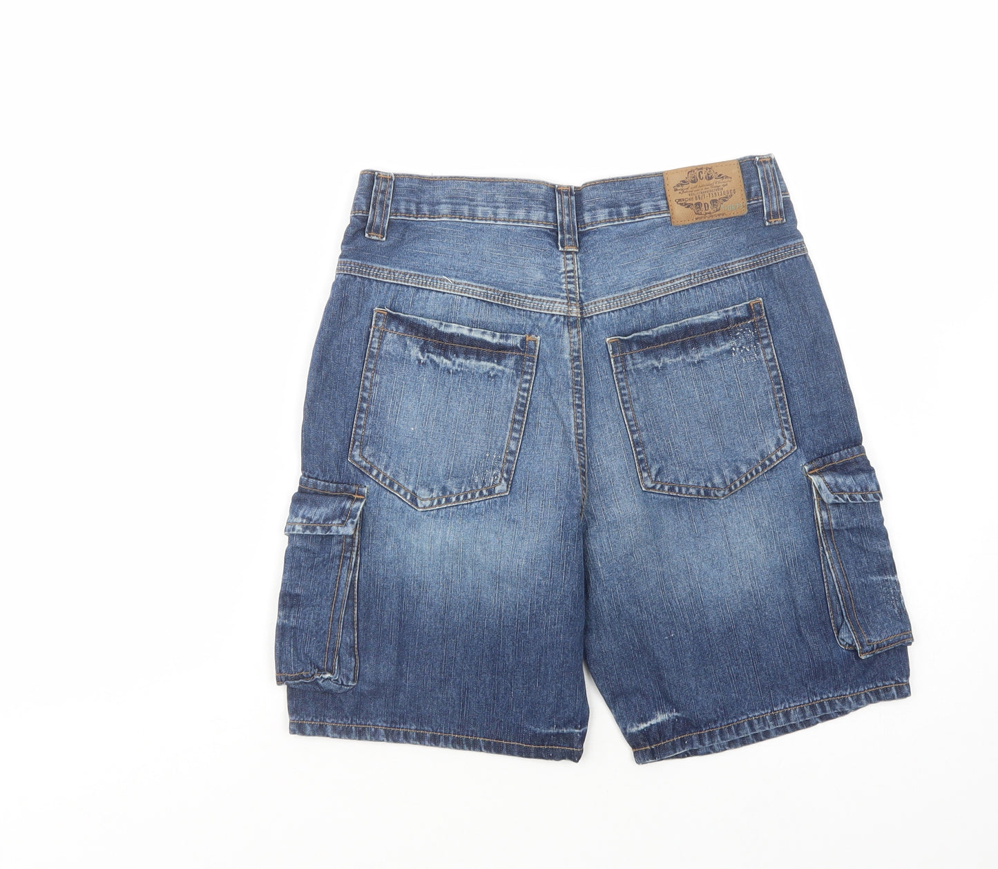 Tesco Boys Blue  Cotton Cargo Shorts Size 11-12 Years  Regular