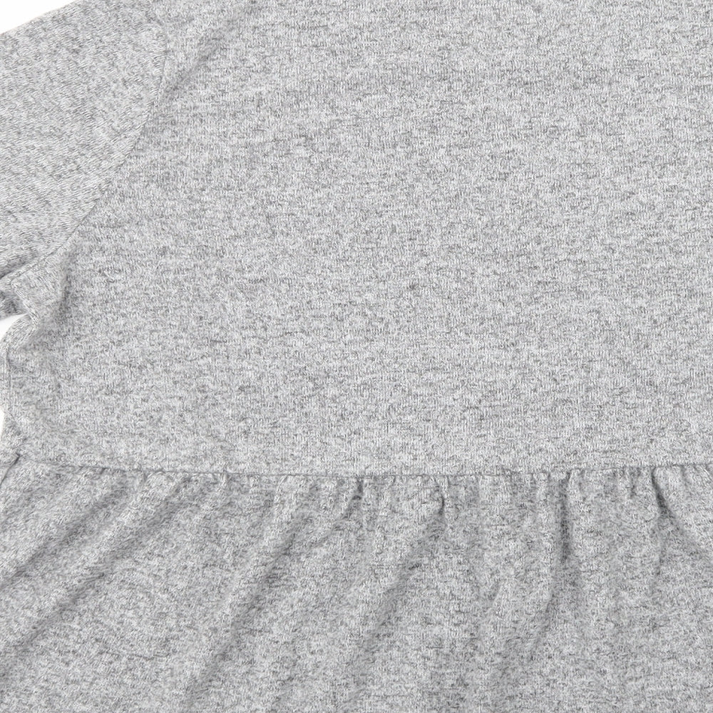 Papaya Womens Grey Crew Neck  Polyester Pullover Jumper Size 20