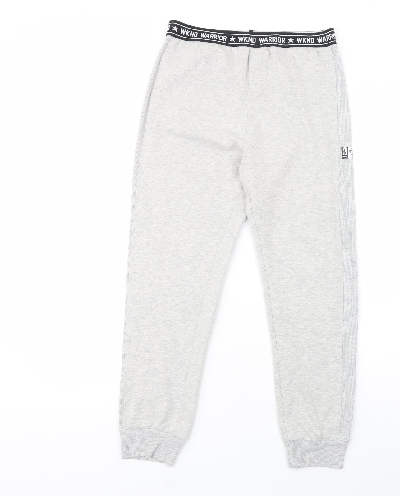 Marks and Spencer Girls Grey  Cotton Jogger Trousers Size 12-13 Years  Regular