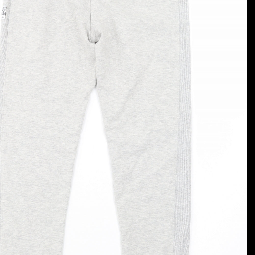 Marks and Spencer Girls Grey  Cotton Jogger Trousers Size 12-13 Years  Regular
