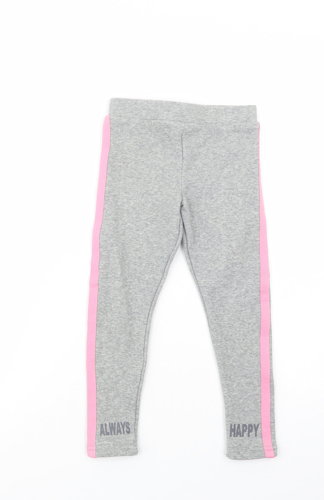 Primark Girls Grey  Polyester Jogger Trousers Size 5-6 Years  Regular  - Leggings