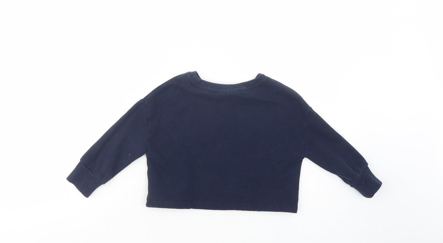 NEXT Girls Blue  Cotton Pullover Sweatshirt Size 3 Years  Pullover - Wonder Woman