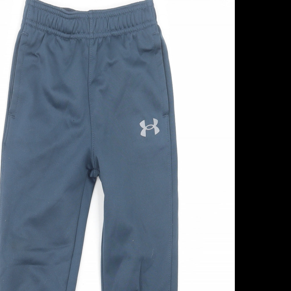 Under armour Boys Blue  Polyester Jogger Trousers Size 5-6 Years  Regular