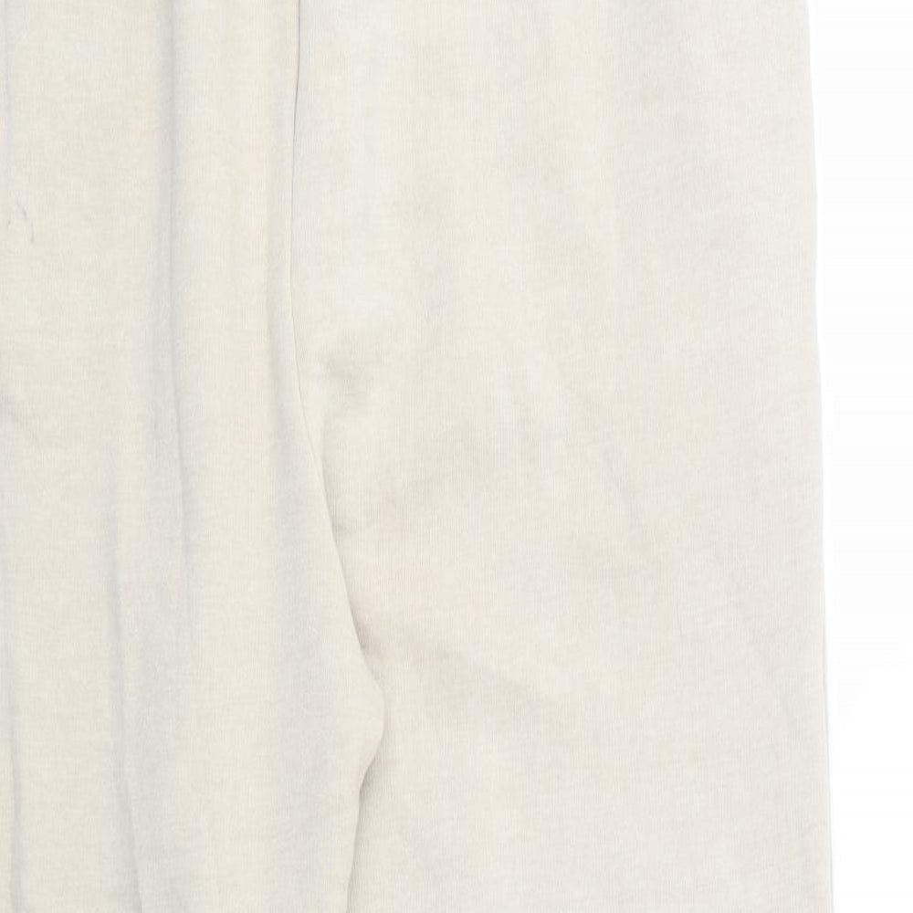 PRETTYLITTLETHING Womens Beige  Cotton Jogger Trousers Size L L31 in Regular