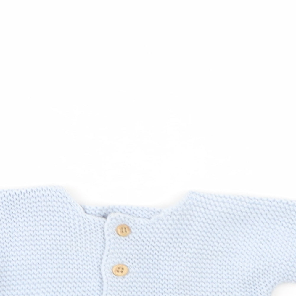 F&F Baby Blue  Cotton Cardigan Jumper Size 0-3 Months  Button