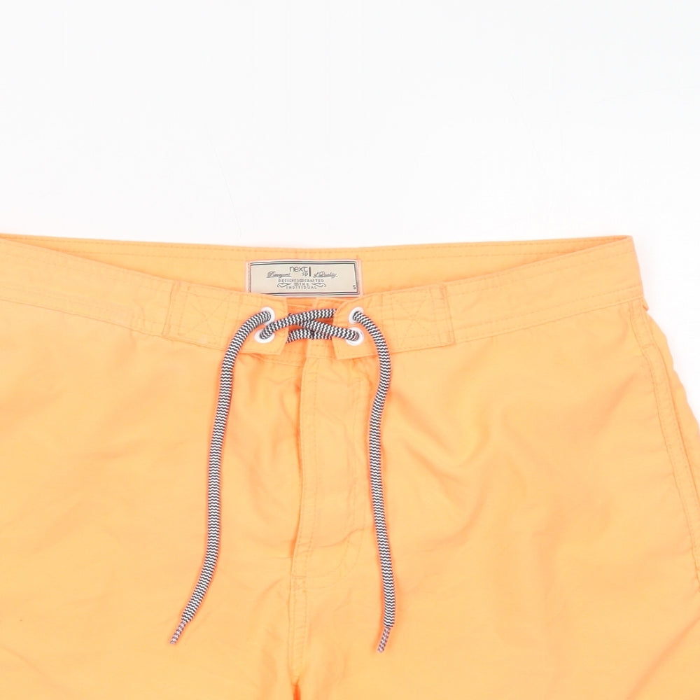 NEXT Mens Orange  Polyester Bermuda Shorts Size S L8 in Regular Drawstring