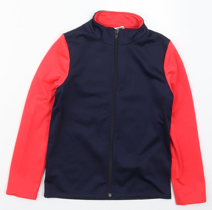 DECATHLON Boys Blue Jacket Size 8-9 Years Zip - Red