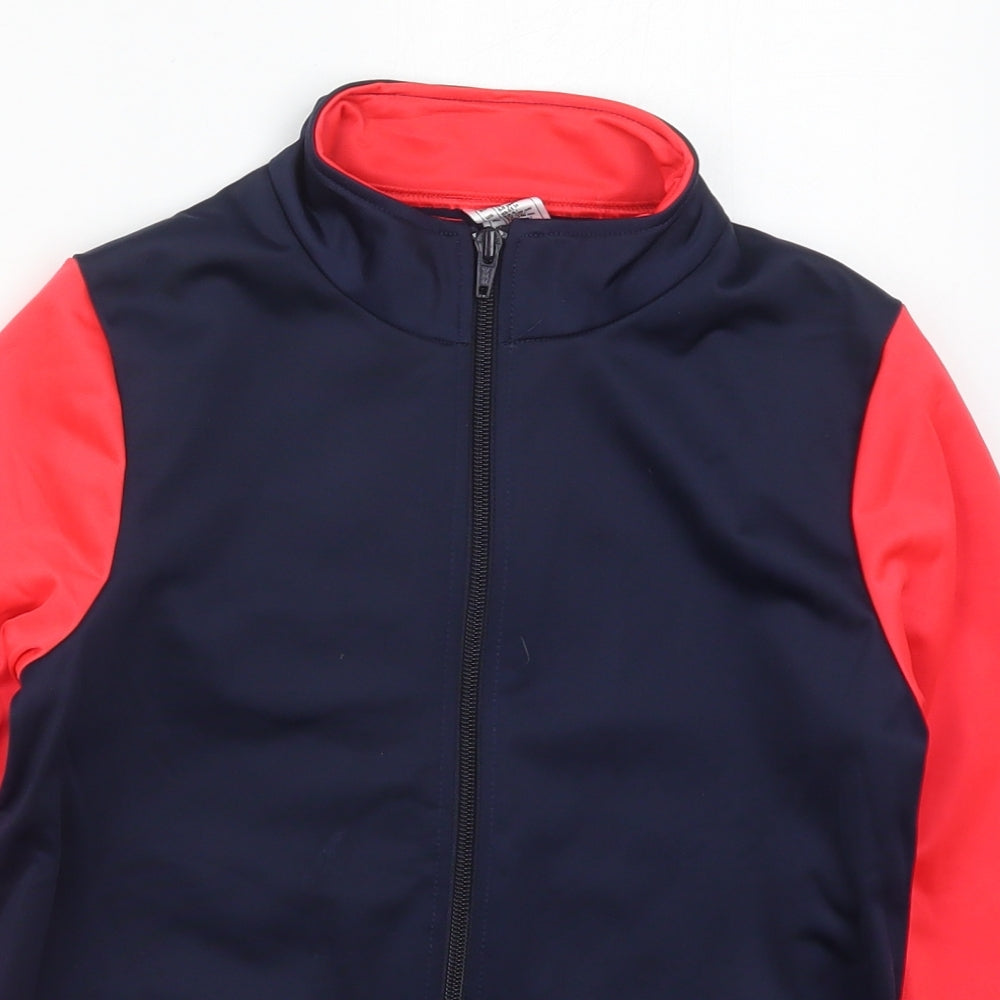 DECATHLON Boys Blue   Jacket  Size 8-9 Years  Zip - Red
