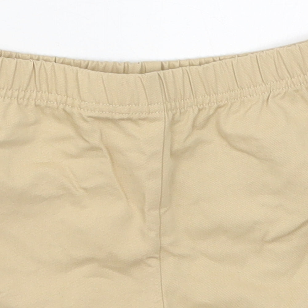 Preworn Baby Beige  Cotton Cropped Trousers Size 18-24 Months