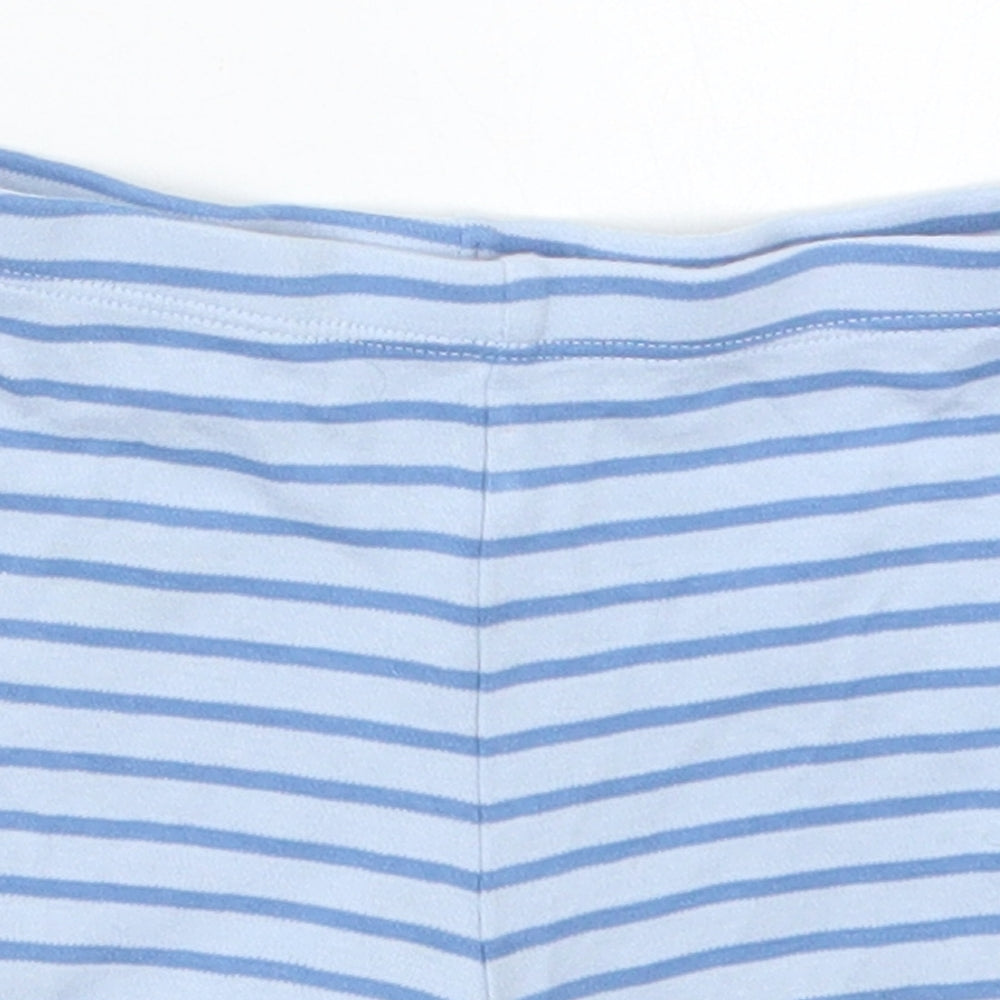 F&F Boys Blue Striped Cotton Sweatpants Trousers Size 12-18 Months   - Sweat Shorts
