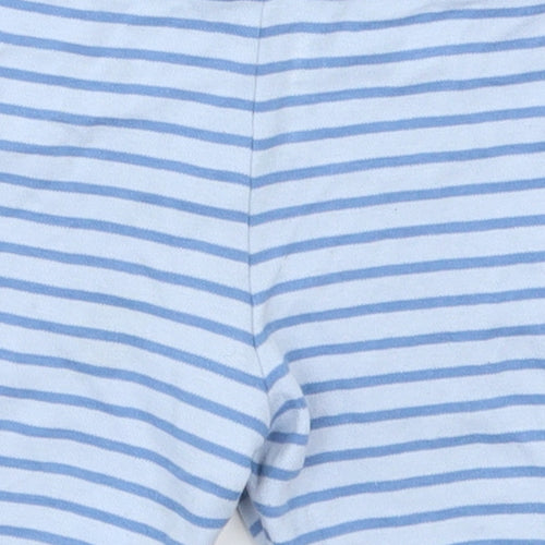F&F Boys Blue Striped Cotton Sweatpants Trousers Size 12-18 Months   - Sweat Shorts