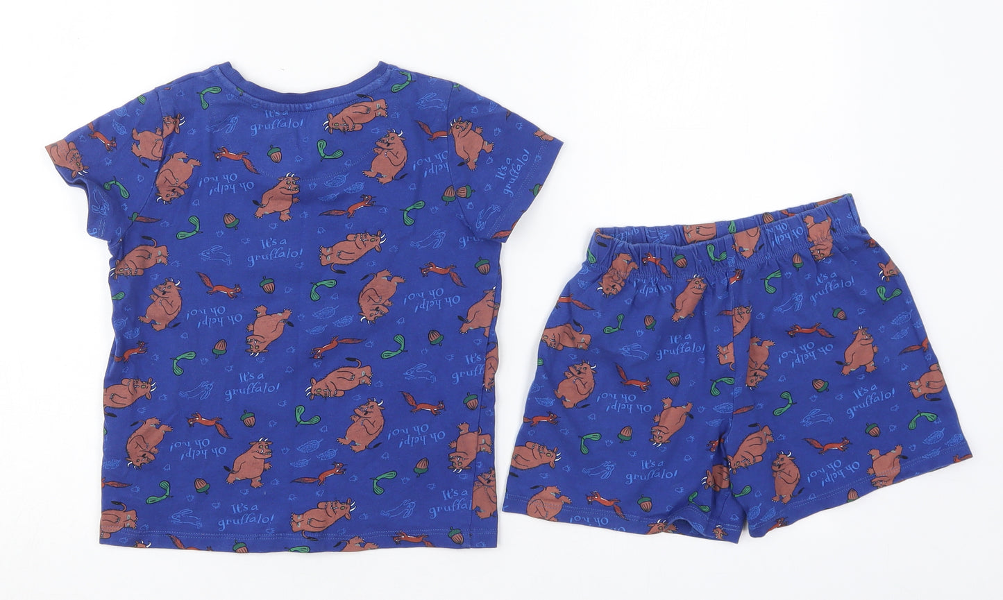 Marks and Spencer Boys Beige Solid Cotton  Pyjama Set Size 3-4 Years  Pullover - The Gruffalo