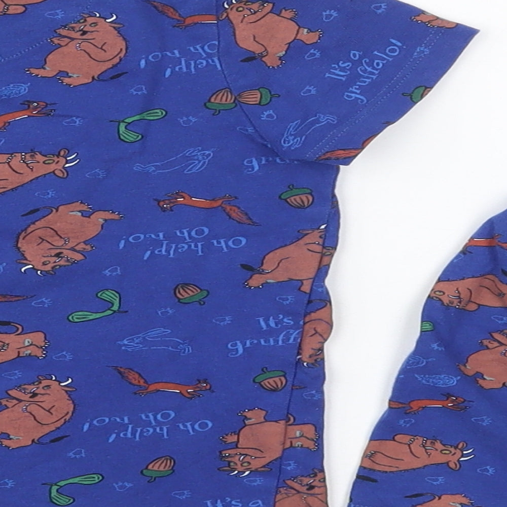 Marks and Spencer Boys Beige Solid Cotton  Pyjama Set Size 3-4 Years  Pullover - The Gruffalo