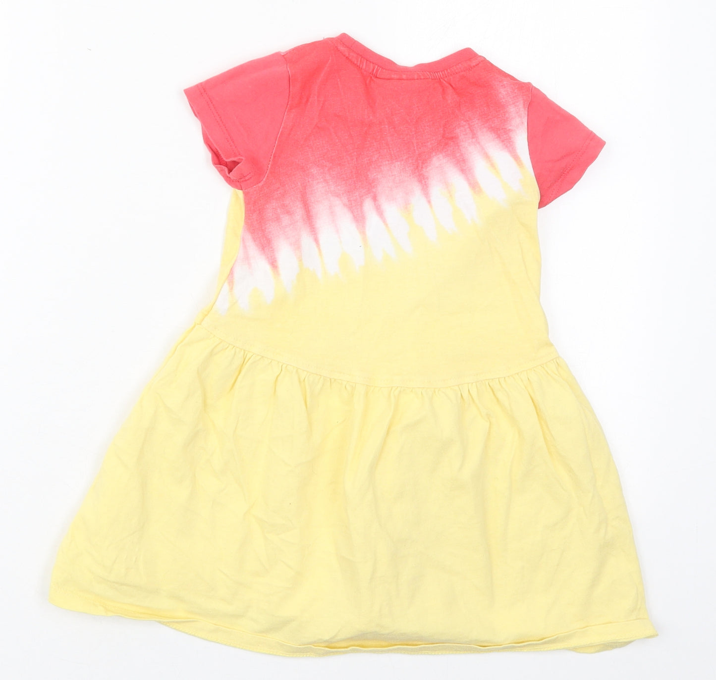 Vegemite Girls Yellow  Cotton Skater Dress  Size 2 Years  Crew Neck Pullover - Vegemite Tastes Like Australia