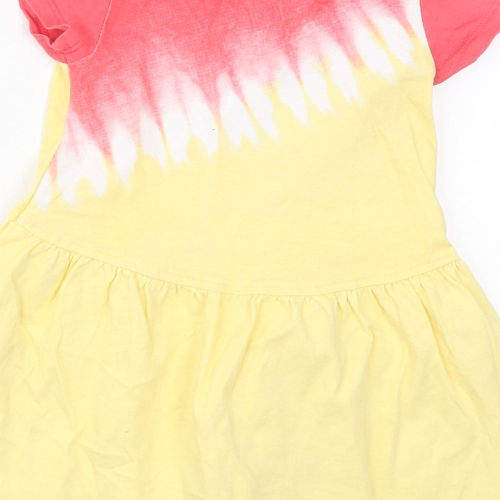 Vegemite Girls Yellow  Cotton Skater Dress  Size 2 Years  Crew Neck Pullover - Vegemite Tastes Like Australia