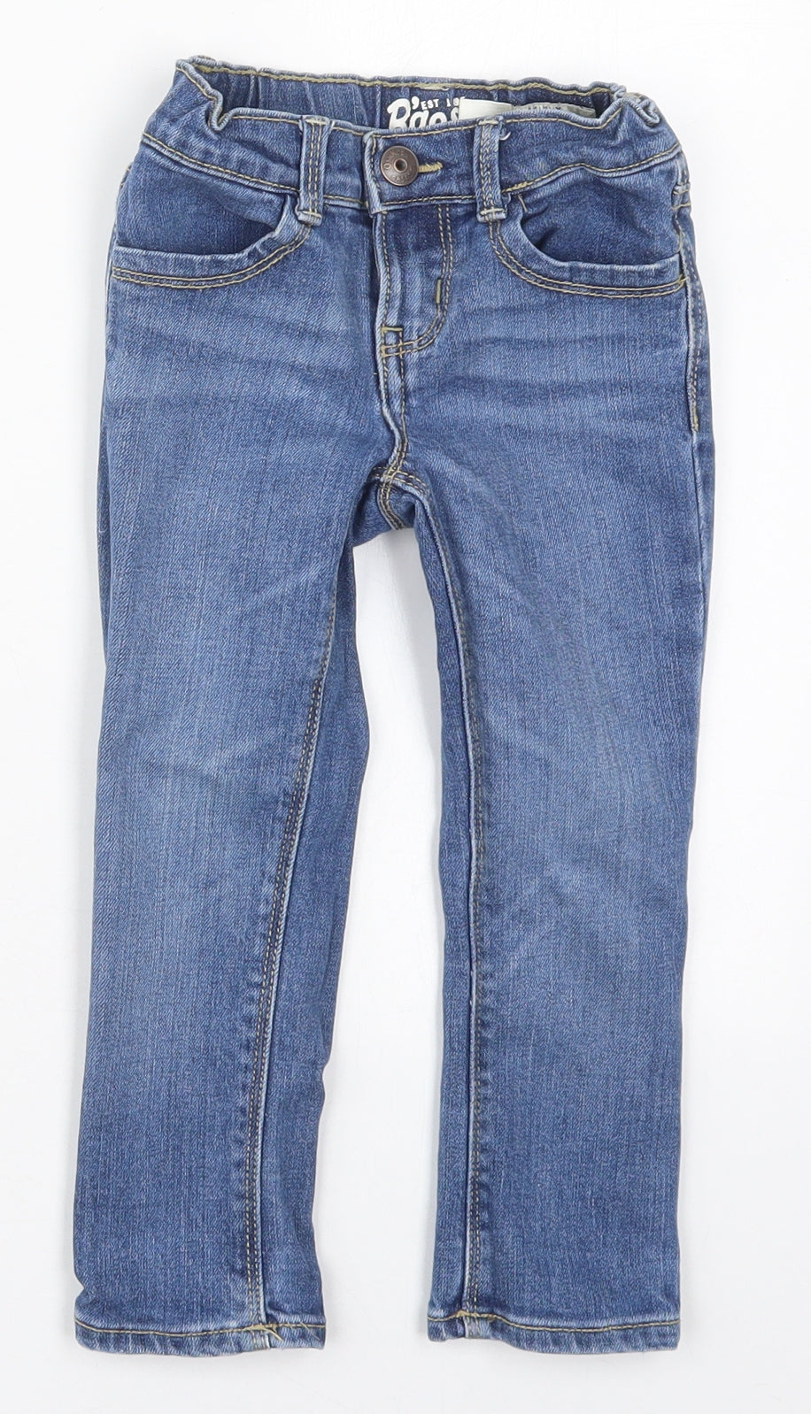 OshKosh Boys Blue  Cotton Straight Jeans Size 2 Years  Regular Button