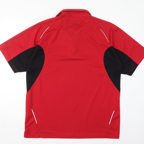 Cypress Point Mens Red  Polyester  Polo Size XL Collared Pullover