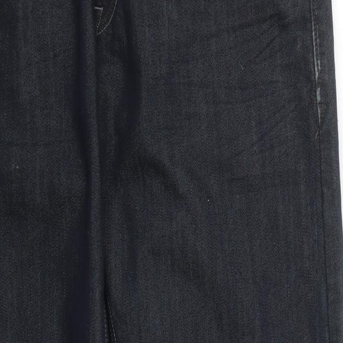 Signature by Levi Strauss & Co. Mens Blue  Cotton Straight Jeans Size 32 L30 in Regular Button