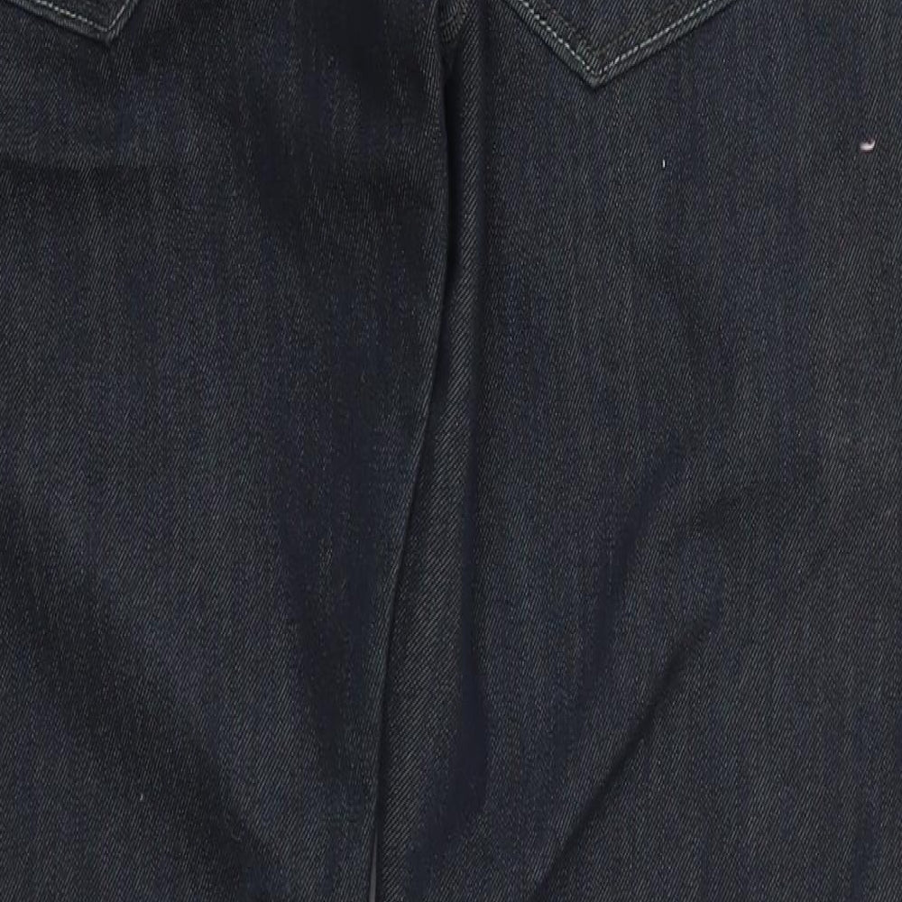 Signature by Levi Strauss & Co. Mens Blue  Cotton Straight Jeans Size 32 L30 in Regular Button