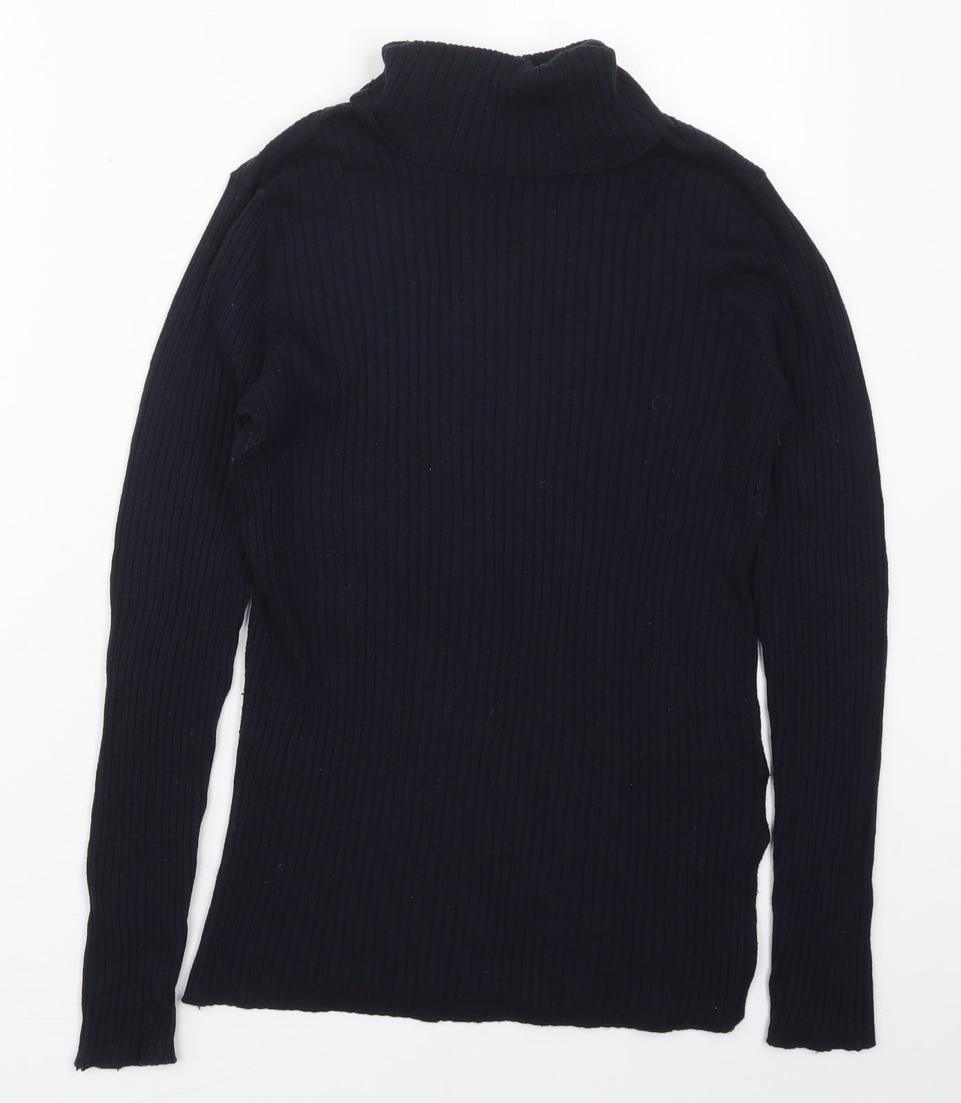 Whistles Womens Blue Roll Neck  Viscose Pullover Jumper Size 14