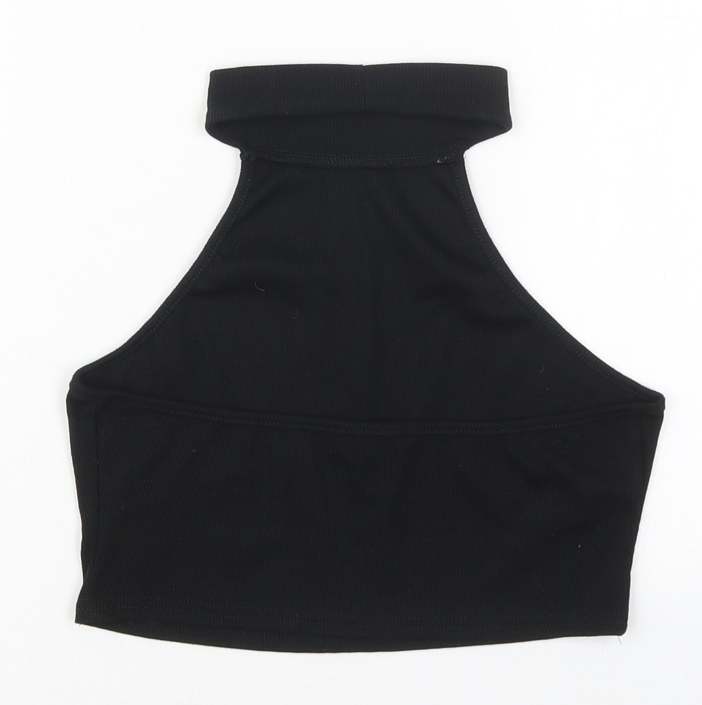 SheIn Womens Black  Polyester Cropped Tank Size S Halter