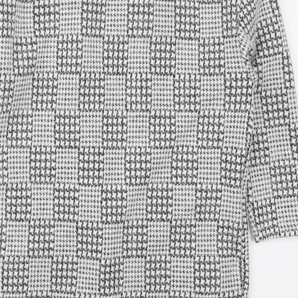 Marks and Spencer Womens Grey Geometric  Jacket Coatigan Size 16