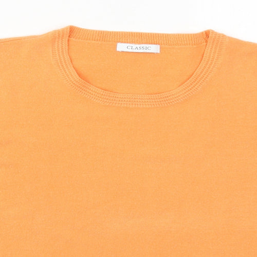 Marks and Spencer Womens Orange Crew Neck  Acrylic Pullover Jumper Size 18