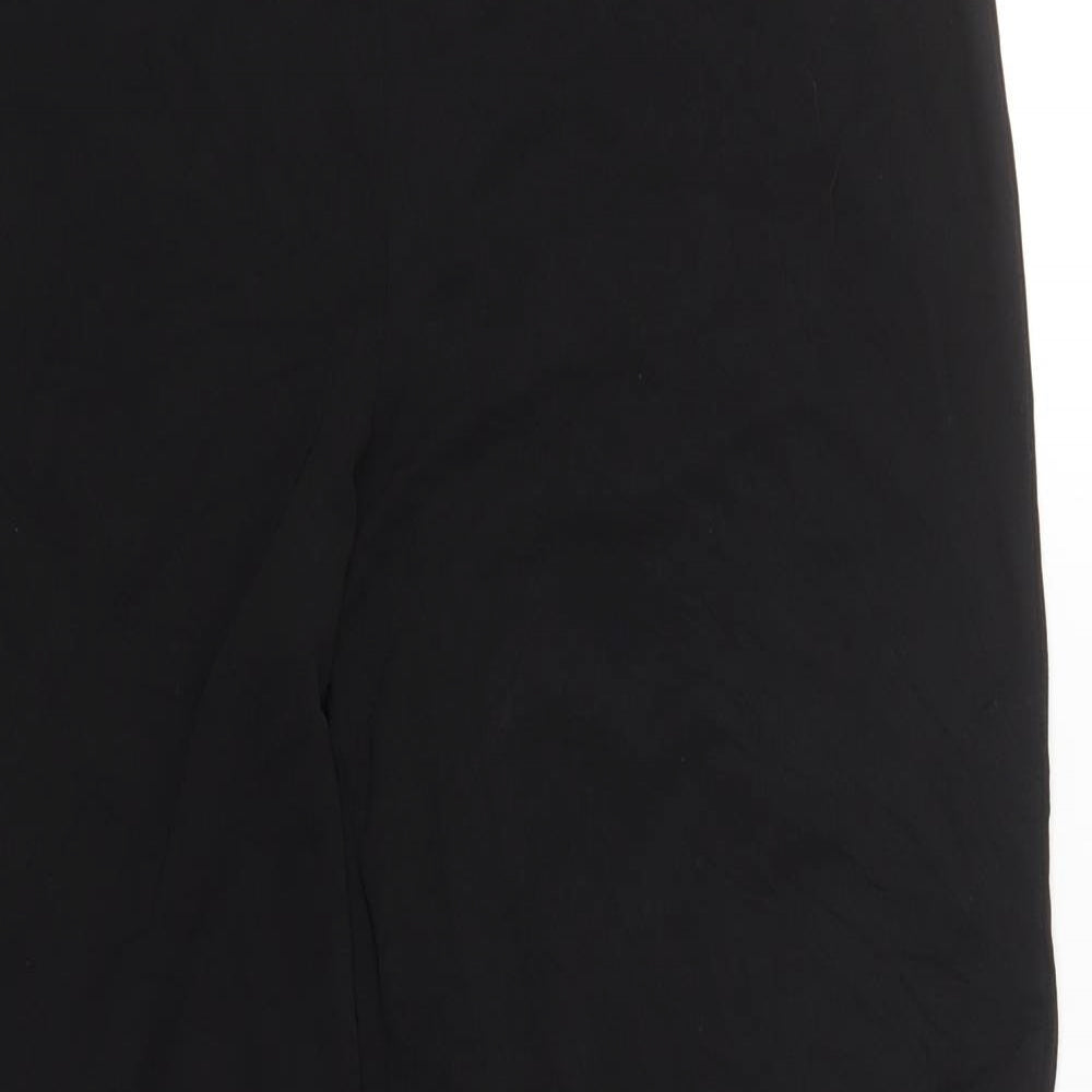 Marks and Spencer Womens Black  Viscose Trousers  Size 12 L29 in Regular