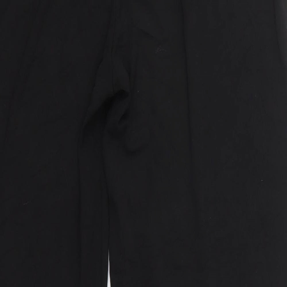 Marks and Spencer Womens Black  Viscose Trousers  Size 12 L29 in Regular