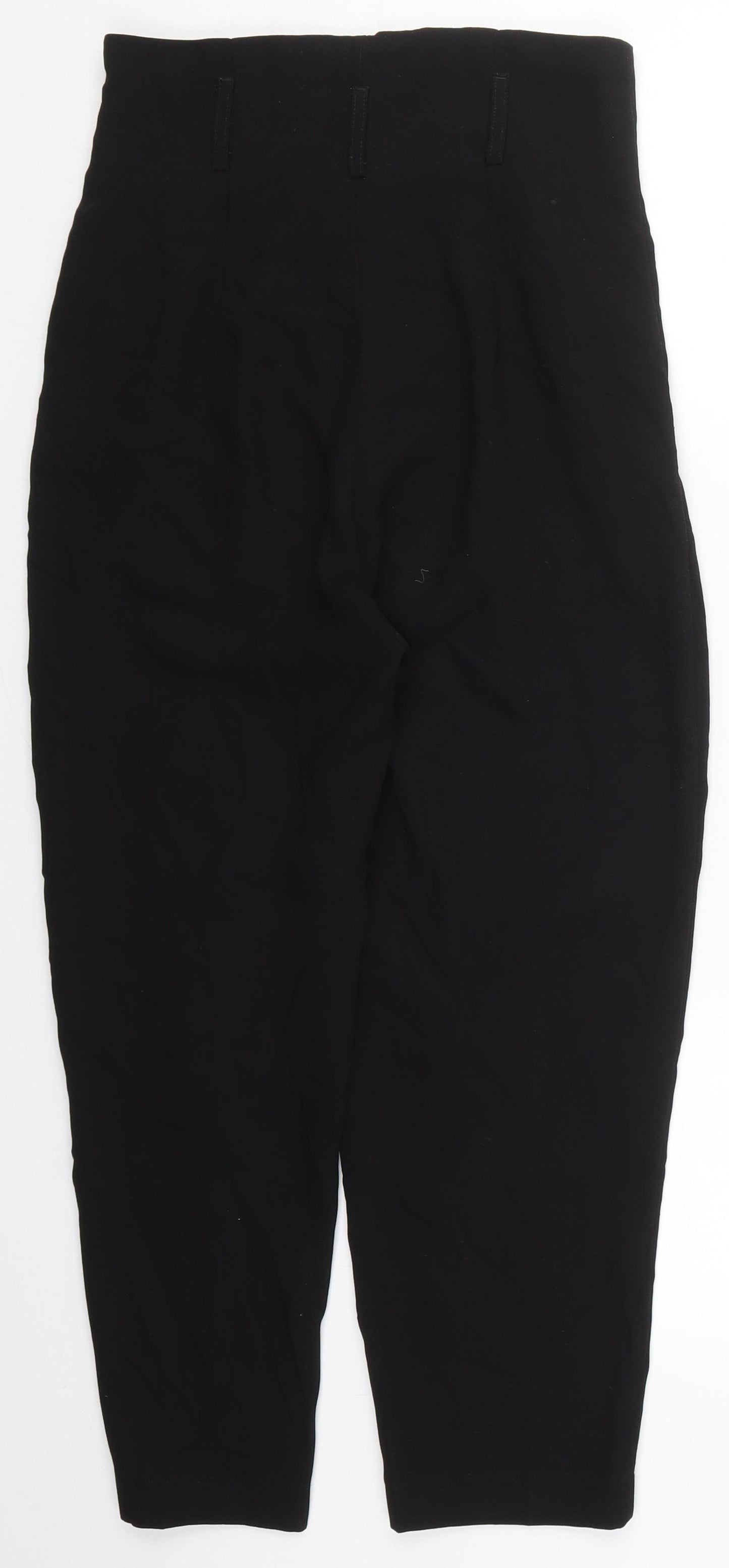 Stradivarius Womens Black  Polyester Trousers  Size 8 L23 in Regular Zip