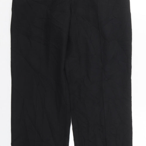 Marks and Spencer Womens Black  Polyester Trousers  Size 10 L27 in Regular