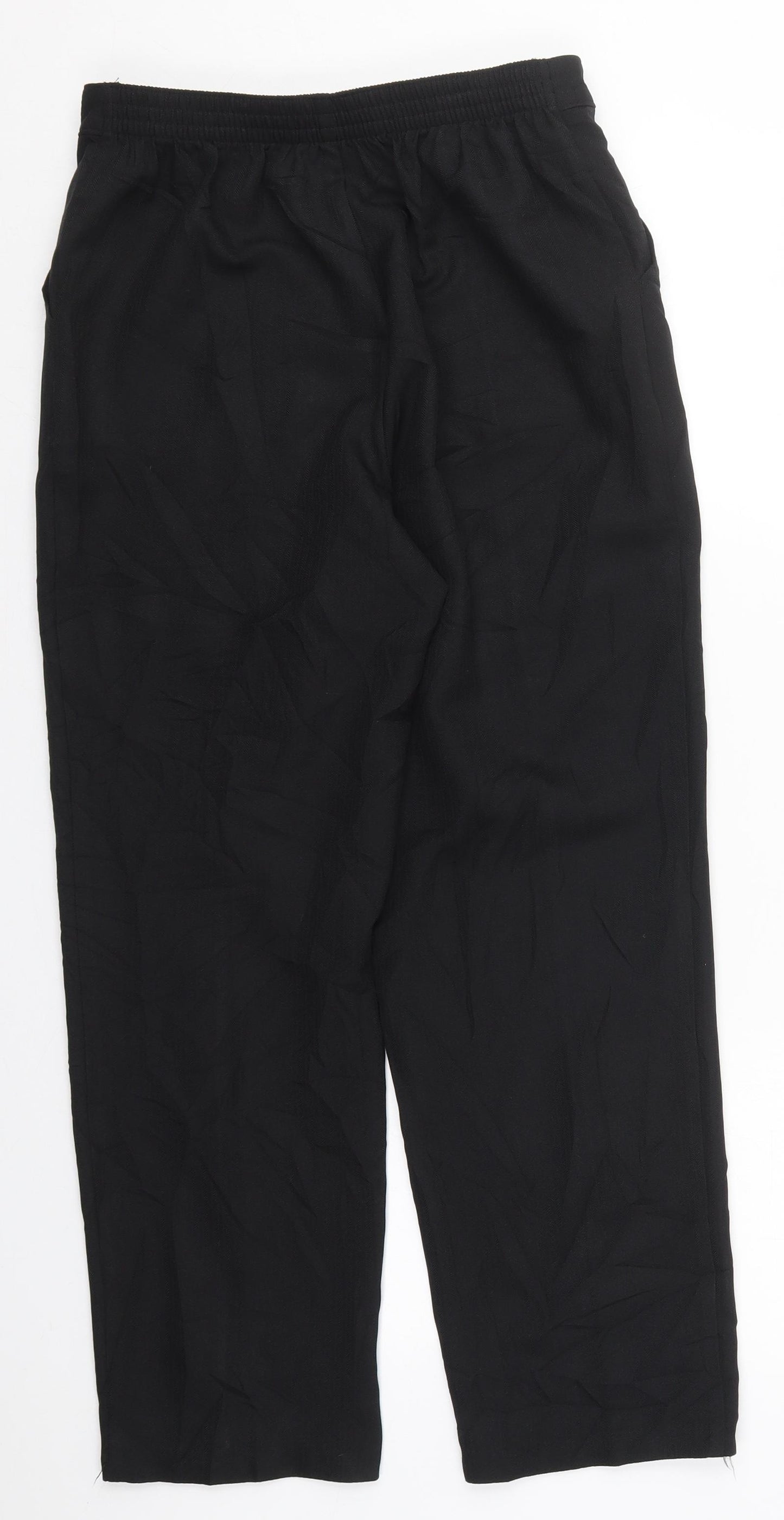 Marks and Spencer Womens Black  Polyester Trousers  Size 10 L27 in Regular