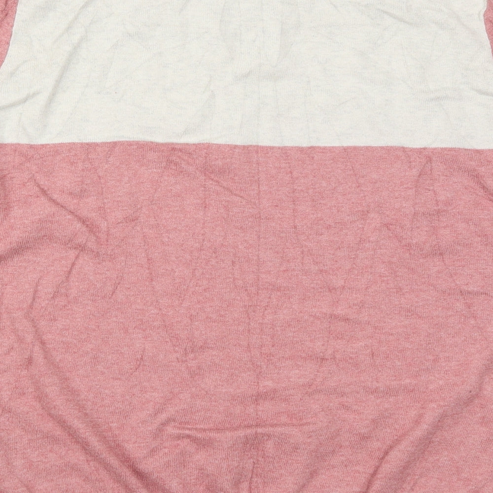 NEXT Womens Pink Boat Neck  Cotton Pullover Jumper Size 20