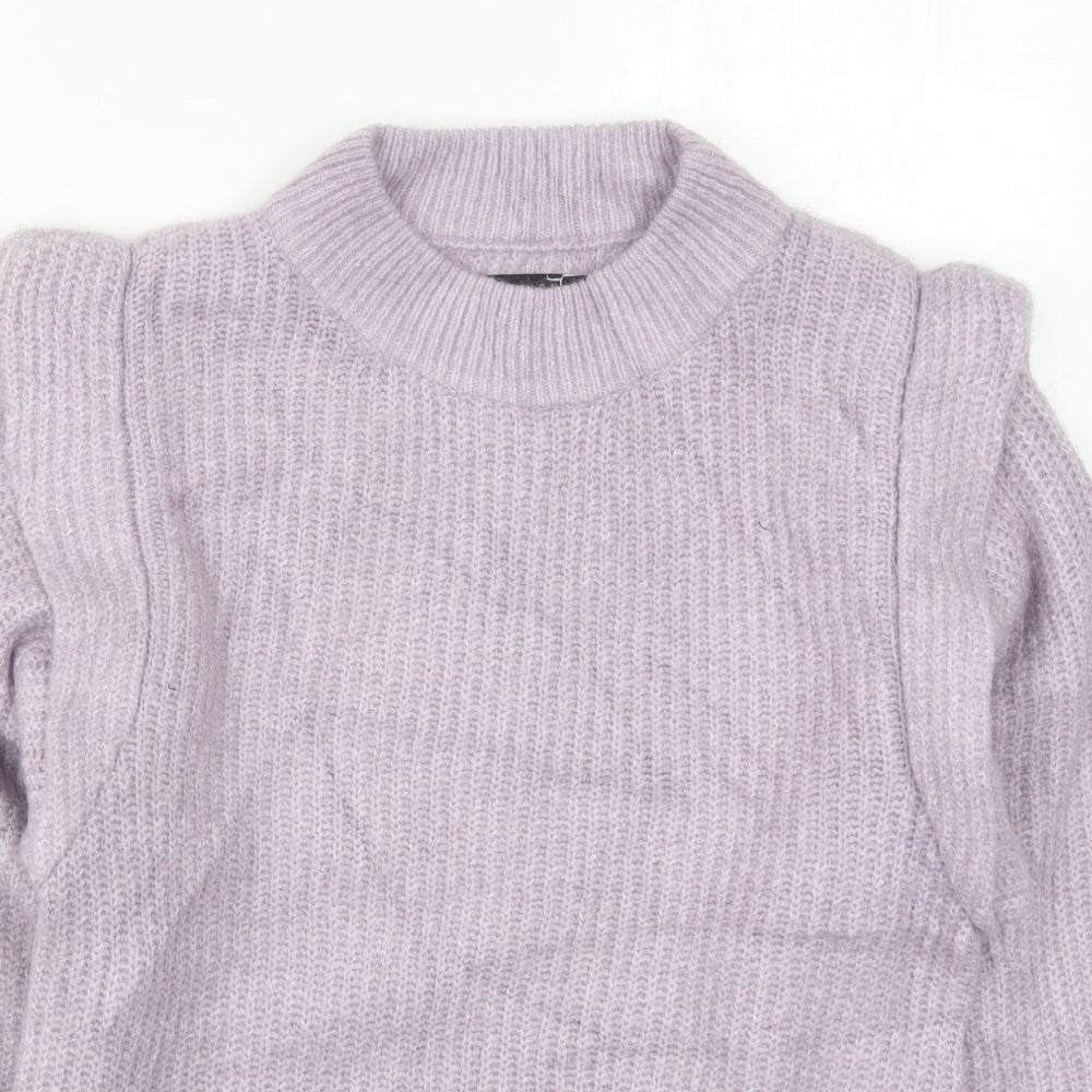 ASOS Womens Purple Crew Neck  Acrylic Pullover Jumper Size 6