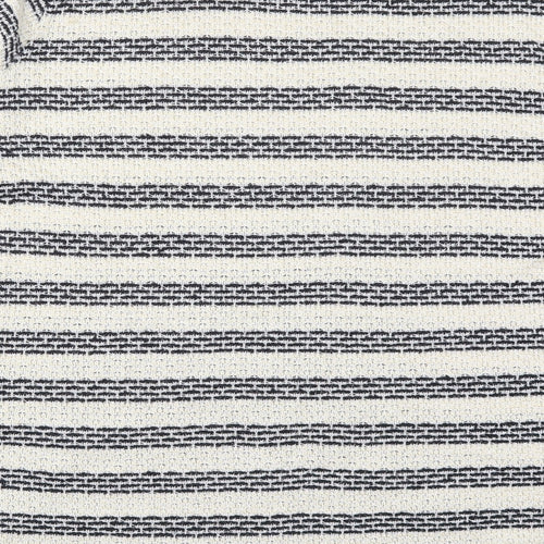 TU Womens Beige Round Neck Striped Acrylic Pullover Jumper Size 22