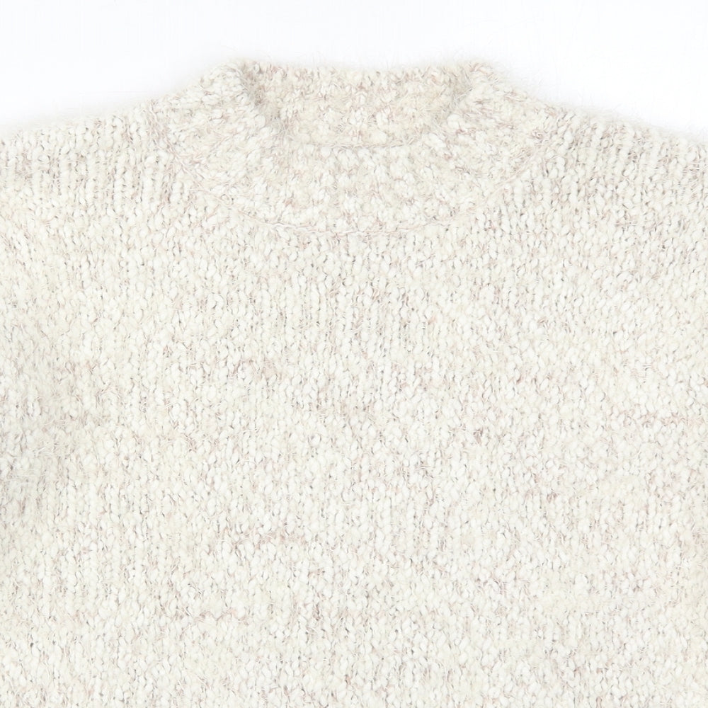 Atmosphere Womens Beige Crew Neck  Polyester Pullover Jumper Size 12