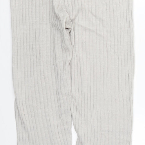 Boohoo Womens Grey  Acrylic Sweatpants Trousers Size S L27 in Regular Drawstring