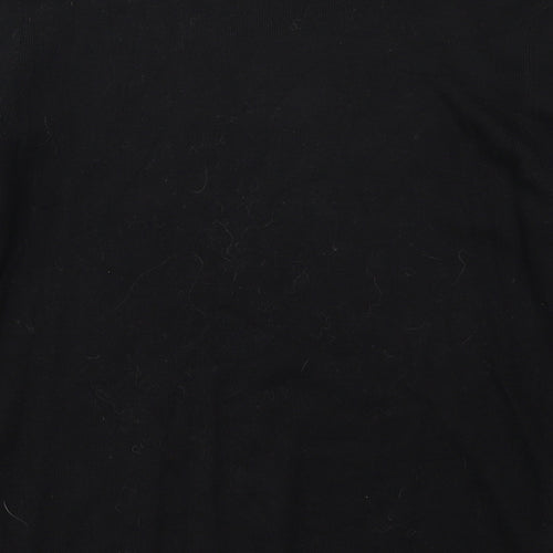 Marks and Spencer Womens Black Round Neck  Acrylic Cardigan Jumper Size 16