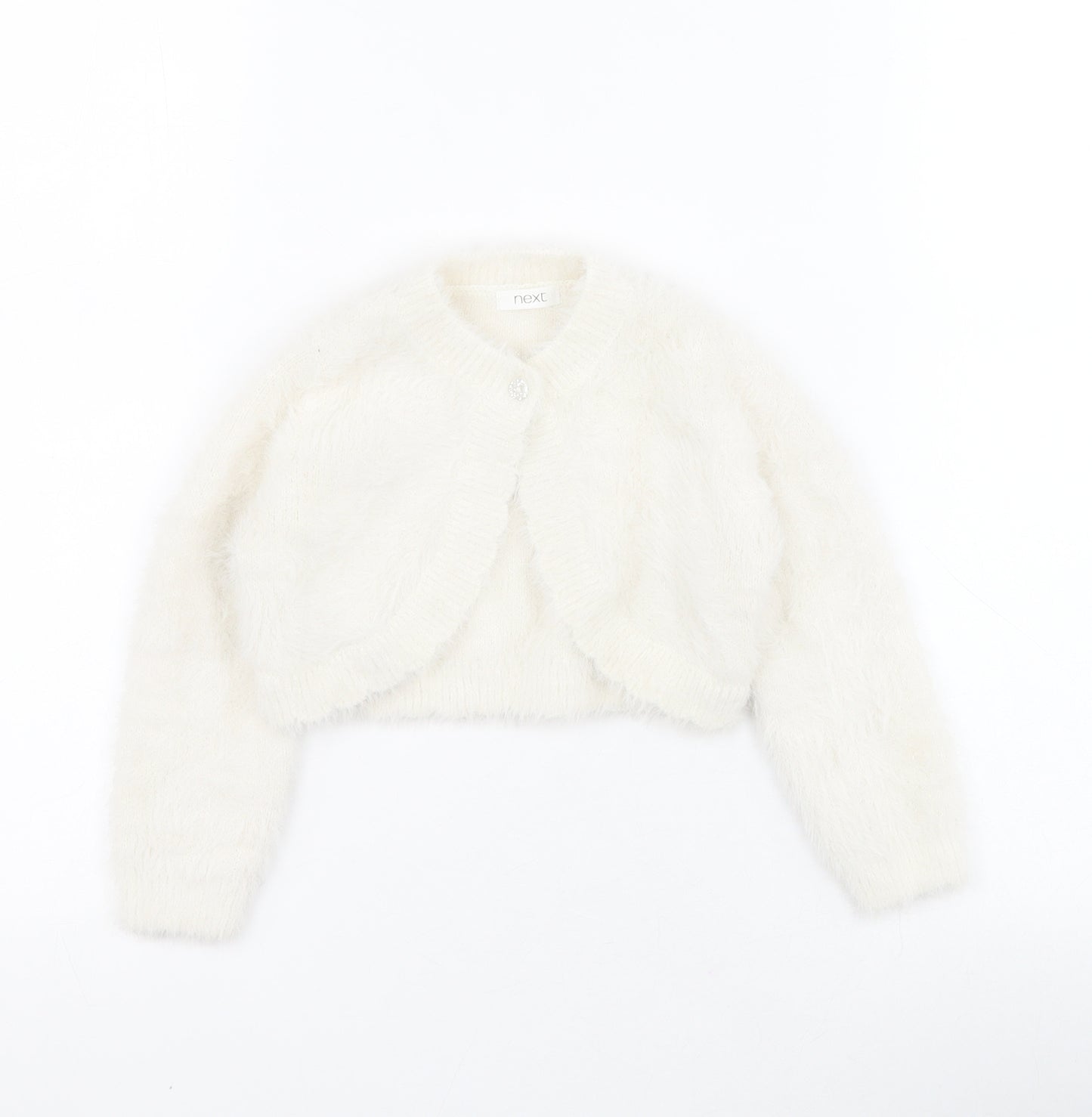 NEXT Baby White  Nylon Cardigan Jumper Size 18-24 Months  Button