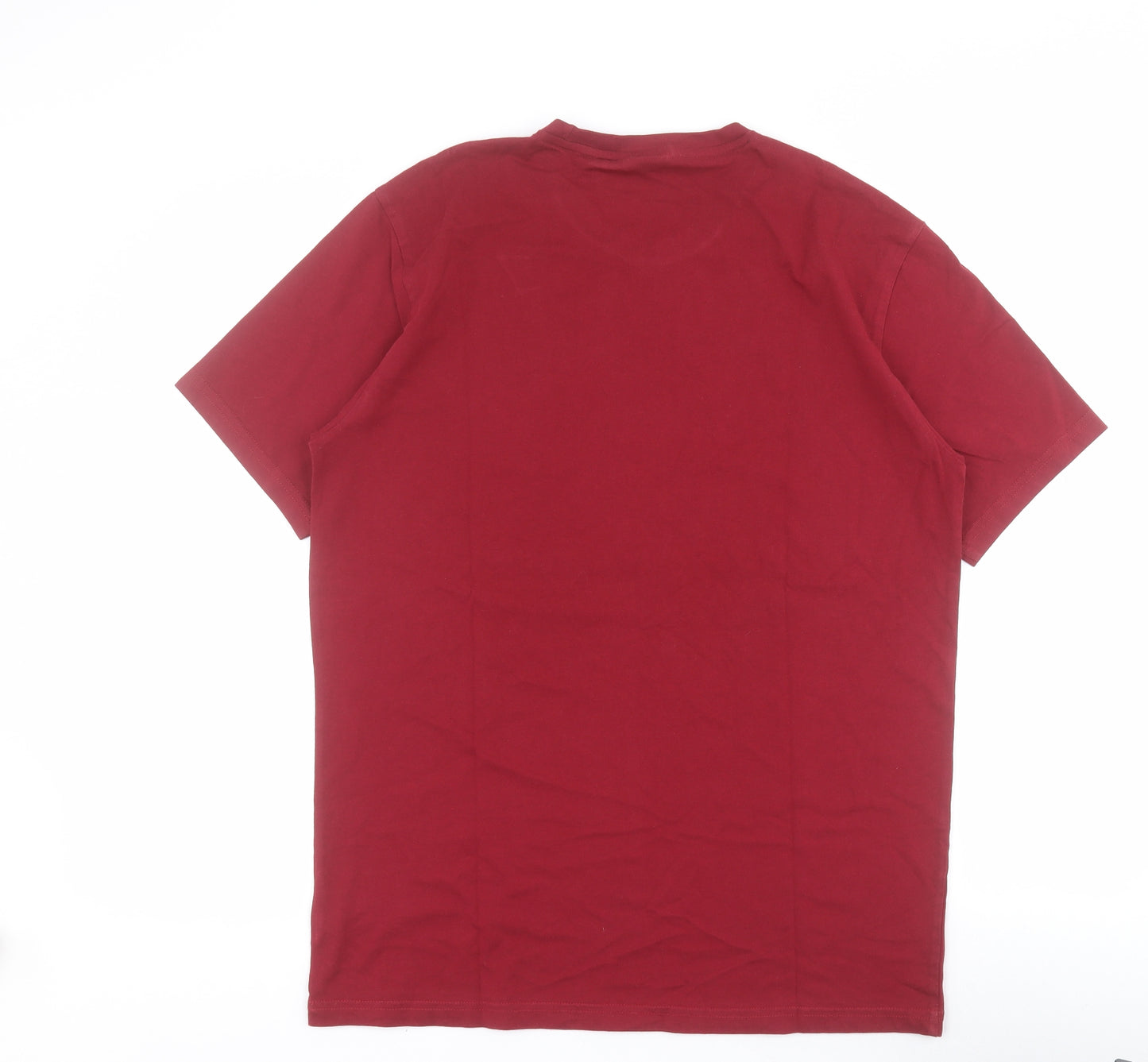 Gymshark Mens Red  Cotton  T-Shirt Size S Crew Neck